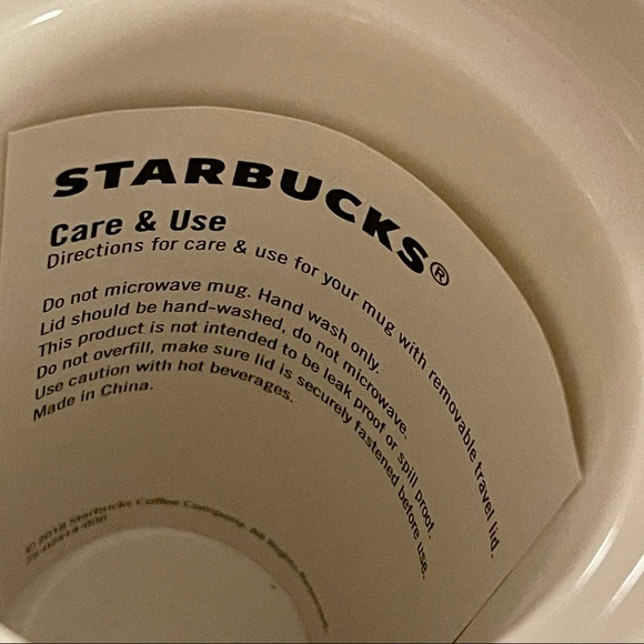 Starbucks Tumbler Ceramic Double Wall Blue White - Picture 8 of 9